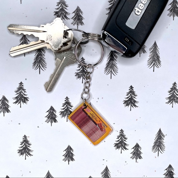 Bacon Keychain | Handmade | Mini Brands | Quirky | Fun | NWOT - Picture 5 of 14